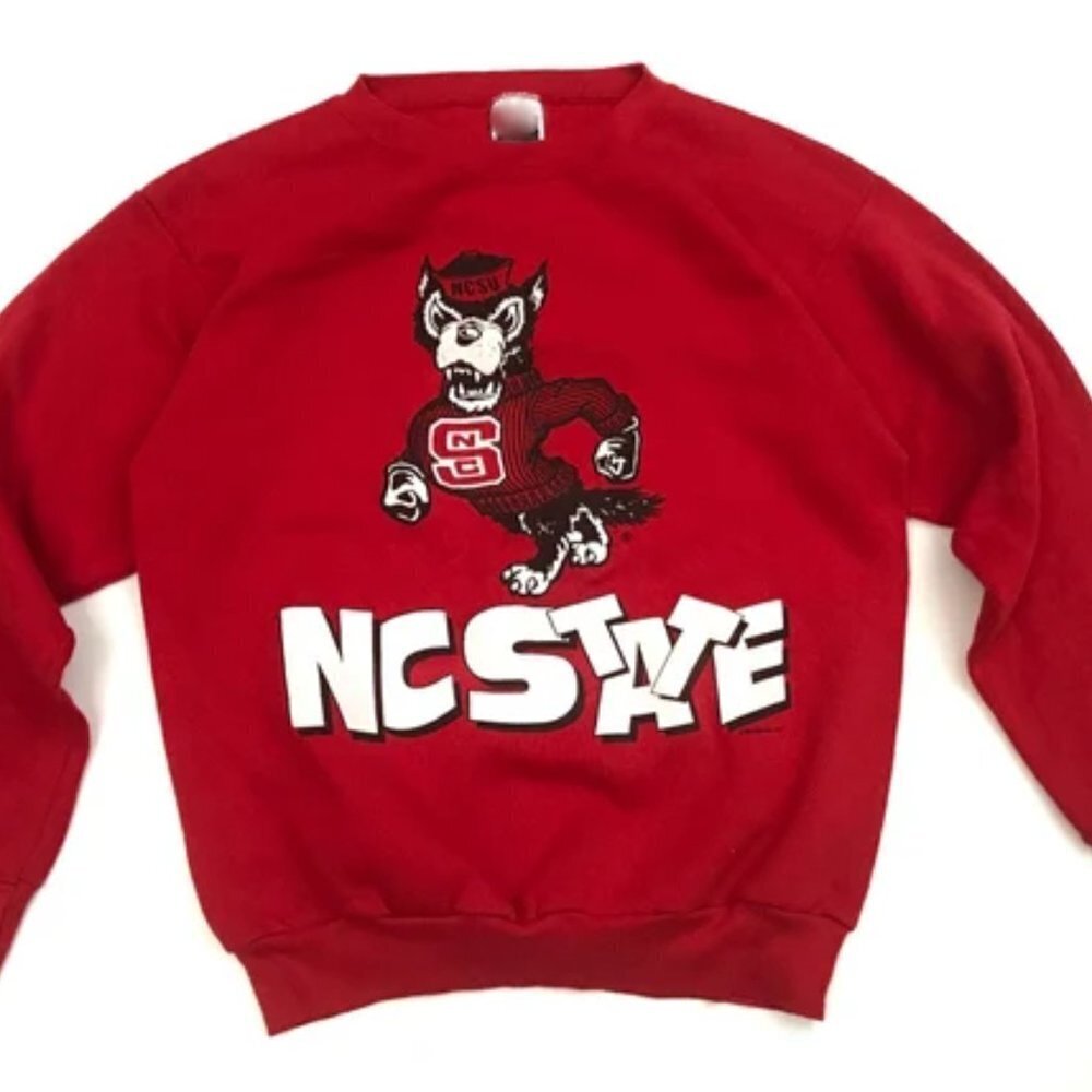 NC State Wolfpack Vintage NCAA Crewneck Sweatshirt
